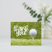 Carte de remerciements de golf avec balle de golf (Debout devant)