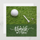 Carte de remerciements de golf avec balle de golf  (Devant / Derrière)
