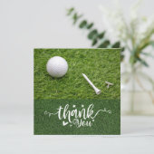 Carte de remerciements de golf avec balle de golf  (Debout devant)
