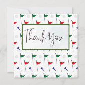 Carte de remerciements de golf avec drapeau de gol (Devant)