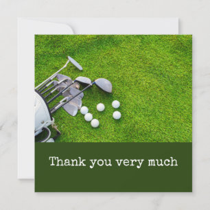 Carte de remerciements de golf avec sac à balle de
