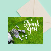 Carte de remerciements de golf avec sac à balle de