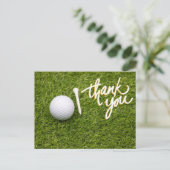 Carte de remerciements de golf avec terrain de gol (Debout devant)