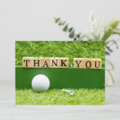 Carte de remerciements de golf avec terrain de gol (Debout devant)