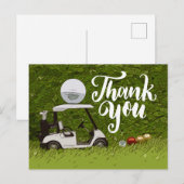 Carte de remerciements de golf avec voiturette de (Devant / Derrière)