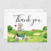 Carte de remerciements de golf enfants bébé garçon (Devant / Derrière)