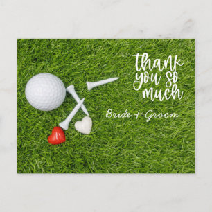 Carte de remerciements de golf pour mariage golfeu
