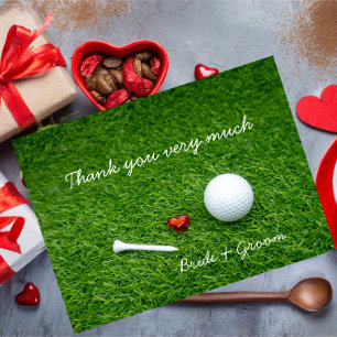 Carte de remerciements de golf pour mariage golfeu
