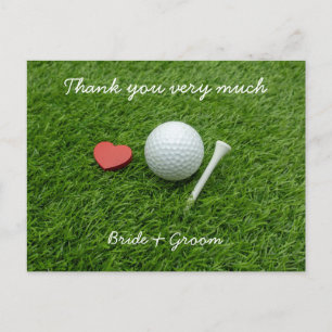 Carte de remerciements de golf pour mariage golfeu