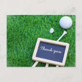 Carte de remerciements de golf sur pelouse verte (Devant)