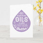 Carte de remerciements de goutte d'huiles essentie (Fleur jaune)