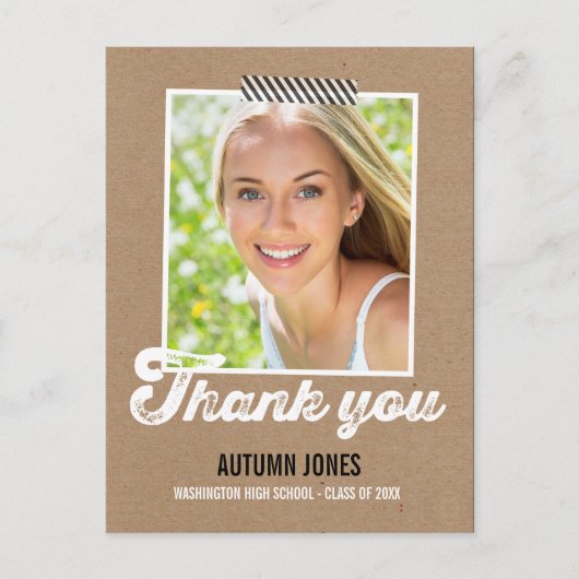 Carte de remerciements de graduation (Devant)