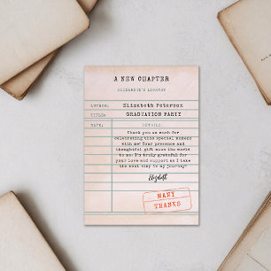 Carte de remerciements de graduation de la carte d