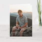 Carte de remerciements de graduation de la note li (Devant)