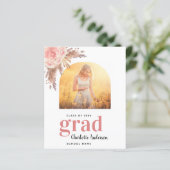 Carte de remerciements de graduation de la pelouse (Debout devant)