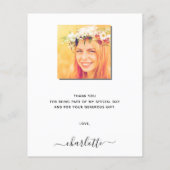 Carte de remerciements de graduation de la pelouse (Dos)