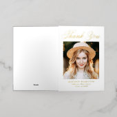 Carte de remerciements de graduation de la photo d (Mise à l'extérieur)