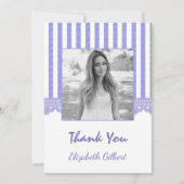 Carte de remerciements de graduation de la photo f (Devant)