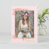 Carte de remerciements de graduation de la photogr (Debout devant)