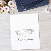 Carte de remerciements de graduation du script pho