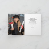 Carte de remerciements de graduation florale de ne (Intérieur)