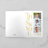 Carte de remerciements de graduation FOIL de charm (Mise à l'extérieur)