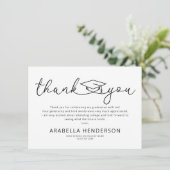 Carte de remerciements de graduation moderne (Debout devant)