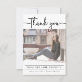 Carte de remerciements de graduation moderne (Devant)