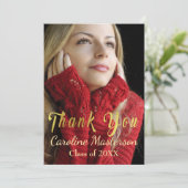 Carte de remerciements de graduation personnalisab (Debout devant)