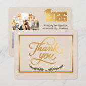 Carte de remerciements de graduation personnalisab (Devant / Derrière)