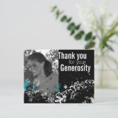 Carte de remerciements de graduation personnalisée (Debout devant)