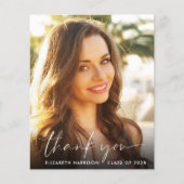 Carte de remerciements de graduation photo du scri (Devant)