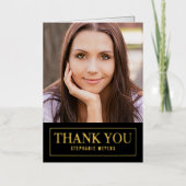 Carte de remerciements de graduation photo FOIL de (Recto)