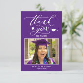 Carte de remerciements de graduation photo minimal (Debout devant)