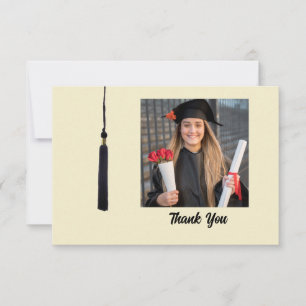 Carte de remerciements de graduation photo Tassel
