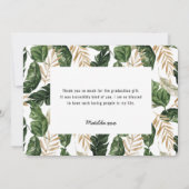 Carte de remerciements de graduation tropicale pei (Dos)