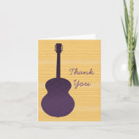 Carte de remerciements de guitare du pays pourpre