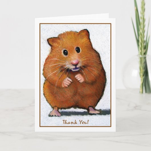 CARTE DE REMERCIEMENTS DE HAMSTER (Devant)