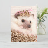 Carte de remerciements de Hérisson (Debout devant)