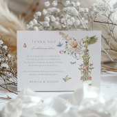 Carte de remerciements de jardin enchanté