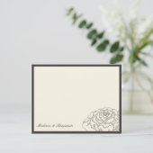 Carte de remerciements de jardin Rose - Charbon (Debout devant)