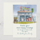 Carte de remerciements de jardinier paysager (Devant / Derrière)