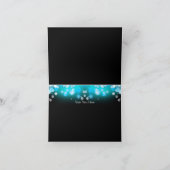 Carte de remerciements de joli arc turquoise et de (Intérieur)