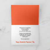 Carte de remerciements de jour pour les administra (Intérieur)