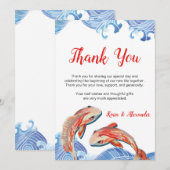 CARTE DE REMERCIEMENTS DE KOI (Devant / Derrière)