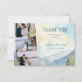 Carte de remerciements de la bande photo Mariage d (Devant)