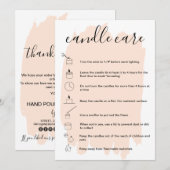 Carte de remerciements de la carte d'entretien aux (Devant / Derrière)