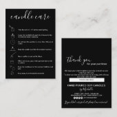 Carte de remerciements de la carte d'entretien aux (Devant / Derrière)