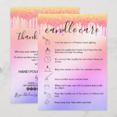 Carte de remerciements de la carte d'entretien des (Devant / Derrière)