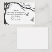 Carte de remerciements De La Colombe Et De L'Arbre (Devant / Derrière)